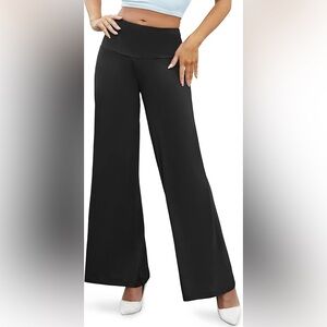 NWT Arolina Black Pull-On Wide Leg Palazzo Pants size large